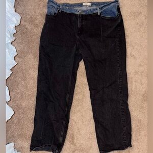 Abercrombie & Fitch Black and Blue Boyfriend Jeans Curve Love